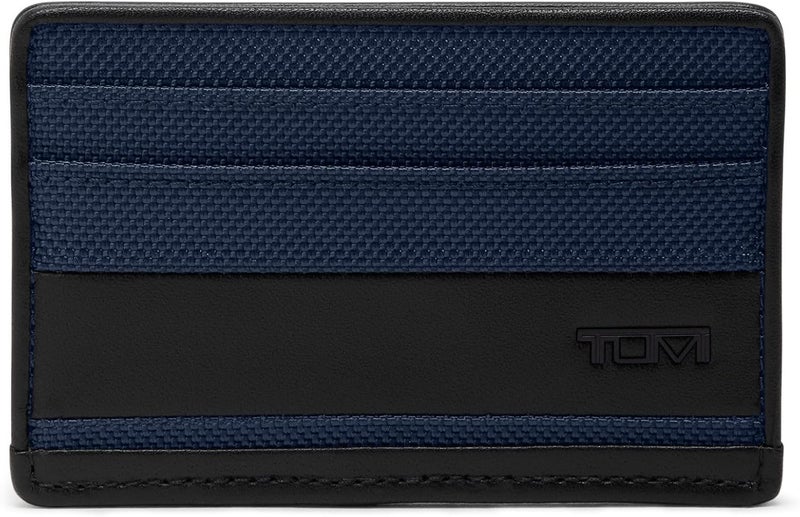 Tumi حافظة بطاقات ألفا سليم - محفظة رفيعة للسفر - محفظة جيب - محفظة صغيرة - 2.8" × 4.1" × 0.2" - أزرق غامق - Image 1